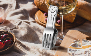 Space-Saving 3-in-1 foldable cutlery