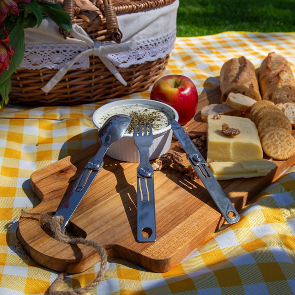 3 in 1 foldable cutlery set