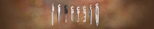 Set of implements on a blurred  fall background