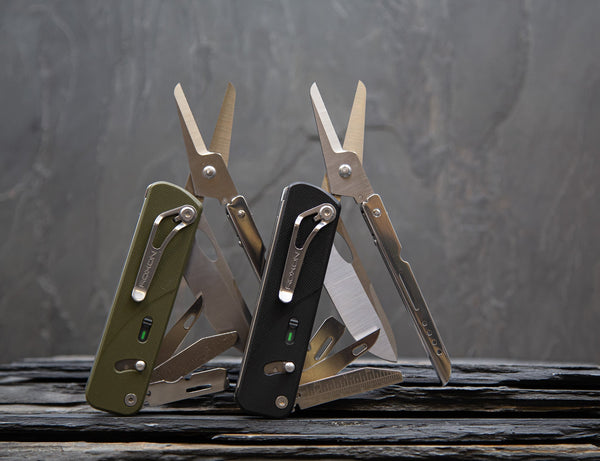 Flex Shears multi tool stone background