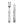 Stainless steel fork and knife set on a white background