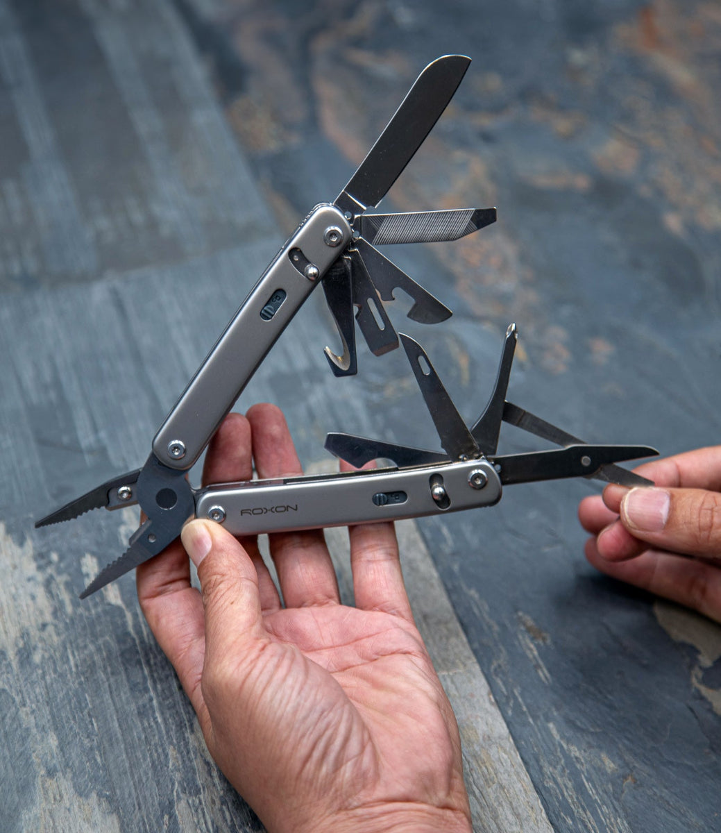 ROXON 2-in-1 Taschenmesser Mit Schere – Praktisches Multi-Tool Für Unterwegs