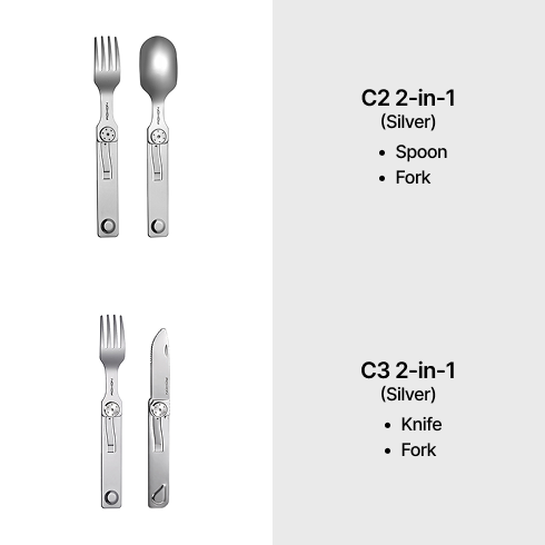 Folding Cutlery Set Bundle | Camping Utensils | ROXON