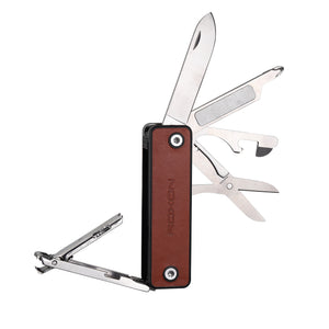 Mini multitool with scissors, knife, file and bottle opener