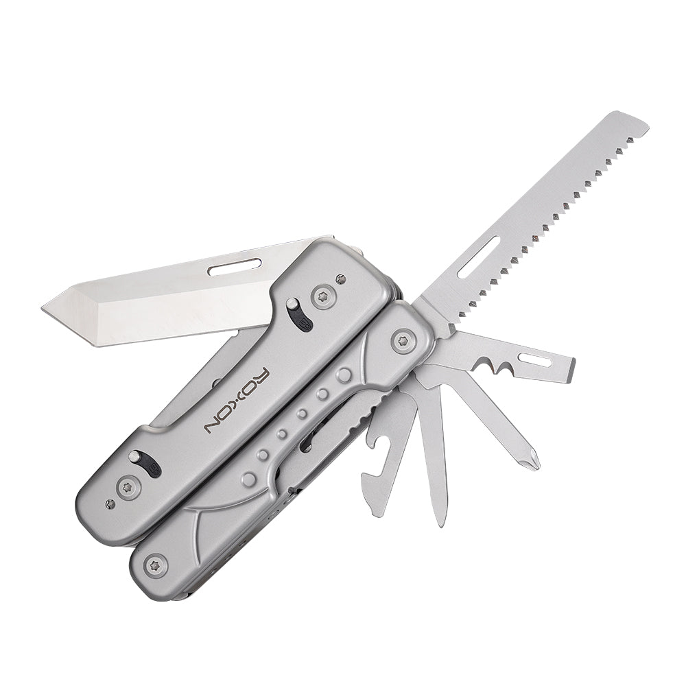 ROXON Multi-Tool Bottle Opener Knife Scissors Fork Spatula Tongs w/ Po –  Atlantic Knife Company