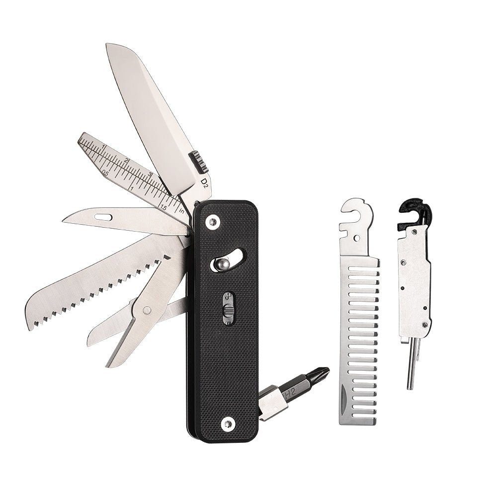 Roxon Flex Companion modular multitool in black, closed and ready for EDC