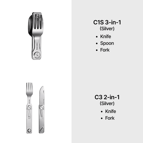 Folding Cutlery Set Bundle | Camping Utensils | ROXON - ROXON