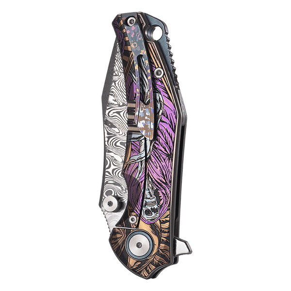 K13 Damascus Folding Knife - ROXON