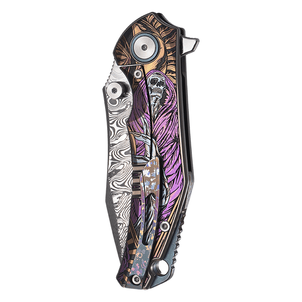 K13 Damascus Folding Knife - ROXON
