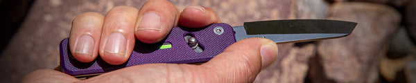 new arrivals purple color knife in hand